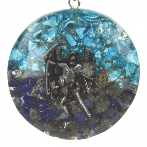 Orgonit - Archanioł Michał, lapis lazuli, błękitny topaz (wisior)