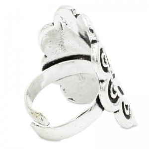 Om - pierścień (mosiądz - kolor srebrny)