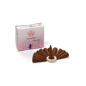 Kadzidełka SATYA Fresh Rose (róża) stożkowe - 12 szt.