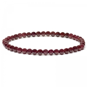 Bransoletka z kamieni - Granat (kulka 4 mm)