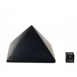 Szungit szlifowany - piramidka, odpromiennik (6 cm)