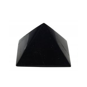 Szungit szlifowany - piramidka, odpromiennik (3 cm)