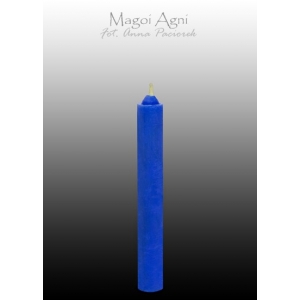Świeca z wosku 9x1,2cm - niebieska (5 sztuk)