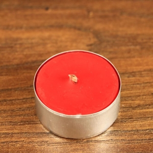 Tealight - świeca z wosku herbaciarka - czerwona (6 sztuk)