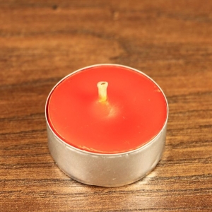 Tealight - świeca z wosku herbaciarka - pomarańczowa (6 sztuk)