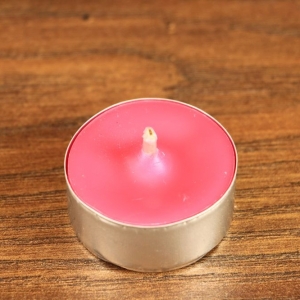 Tealight - świeca z wosku herbaciarka - różowa (6 sztuk)