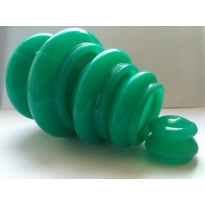 Bańki silikonowe zielone - komplet 4 sztuki